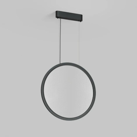 Подвесной светильник вертикальный 35 Вт, LED 2700-6000K, IP20, пульт Д/У черный, алюминий, акрил Denkirs Veil DK6607-BK