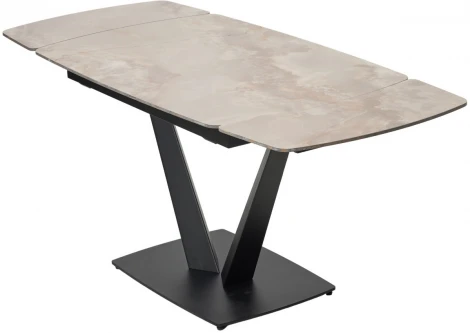 Стол ALATRI 120 GLOSS AMBER JADE SOLID CERAMIC / BLACK, ®DISAUR