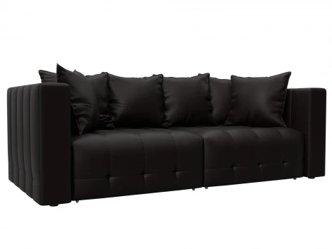 Диван прямой Лига-052 НПБ (ЛДСП,Брус,Фанера/Пластик/Экокожа/Коричневый) Лига Диванов 129903