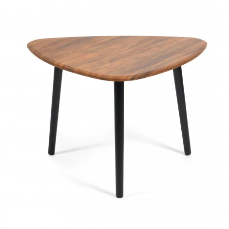 Стол журнальный TROYA Белый (ножки орех) (МДФ/дерево)