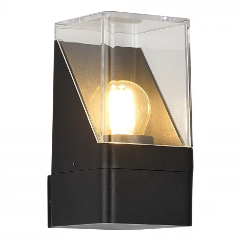 Настенный уличный светильник ST Luce Slide SL9016.401.01 черный/черный E27 1*15W