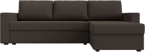 Диван угловой Траумберг Лайт правый угол (Коричневый/Рогожка) Лига Диванов арт.121138