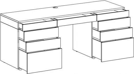 Стол Modus 2 ОГОГО (арт.693815), (ЛДСП/Серый)