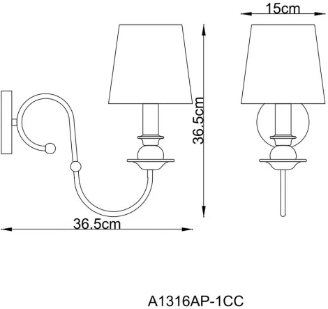 Бра Arte Lamp Molly A1316AP-1CC (220V)