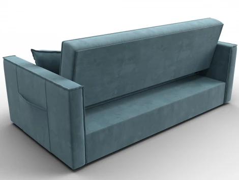Диван прямой Лига-104 (160) (ЛДСП,Брус,Фанера,Велюр/Бирюзовый) Лига Диванов 134885