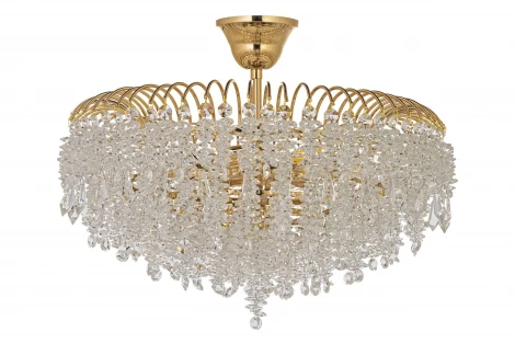Потолочная люстра на штанге Arti Lampadari Delia E 1.3.60.105 G (220V, хрусталь, круглые)