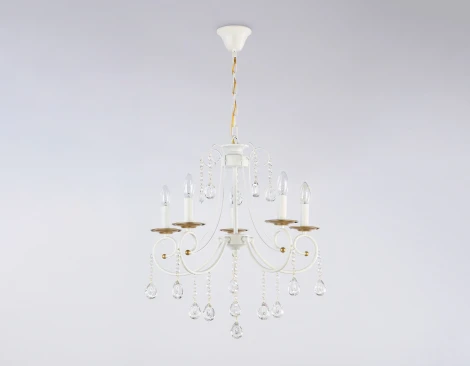 Подвесная люстра с хрусталем Ambrella Classic TR4916 (220V, подвески, на цепи, подсвечник, свеча)