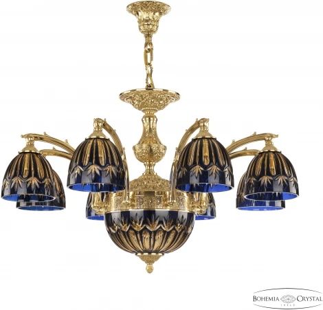 Подвесная люстра Bohemia Verona 72211P/8/210 G P1 D Amber-Blue/H-1I