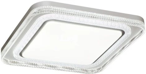 Настенно-потолочный светильник Sonex Suzy Silver 7685/EL пластик/серебристый LED 70Вт 3000-6000K 490х490 IP43 пульт ДУ (220V)