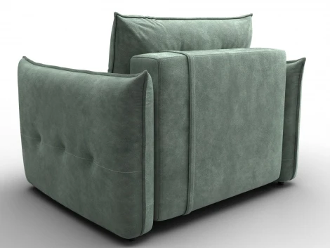 Кресло Лига-100 НПБ (ДСП,Фанера,Велюр/Зеленый) Лига Диванов 136989