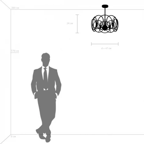 Потолочная люстра на штанге Regolo 713053 (220V, круглые)