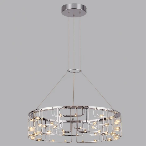 Подвесной светильник Odeon Light Zaha 7059/44L нерж/сталь хром IP20 LED 44W 3960Лм 3000K 220V (на тросе)