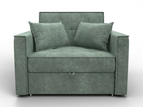 Кресло-кровать Лига-104 (80) (ЛДСП,Брус,Фанера,Велюр/Зеленый) Лига Диванов 134849