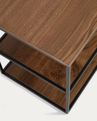 Yoana Тумба под TV из орехового шпона и черного металла 160 x 40 см La Forma (ex Julia Grup) арт.146305