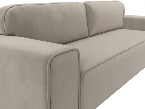 Диван прямой Лига-029 (Бежевый/Микровельвет) Лига Диванов арт.121017