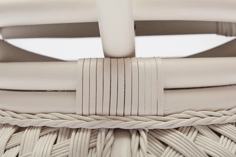 Столик кофейный Andrea ротанг, D60х50см, TCH White (белый) Tetchair 10171