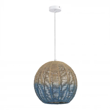 Подвесной светильник ST Luce Vimini SL1514.523.01 Белый/Бежевый, Синий E27 1*40W (220V, на проводе, шар)