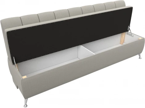 Диван кухонный прямой Кантри (Бежевый/Рогожка) Лига Диванов арт.123825