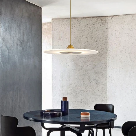 Подвесной светильник Lightera Tekapo LE127L-50G (LED, 220V, на проводе, круглые, летающая тарелка)