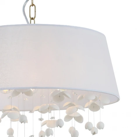 Подвесная люстра с керамическими подвесками (13029/6P White) Indigo Tenerezza V000558 (220V, на цепи)