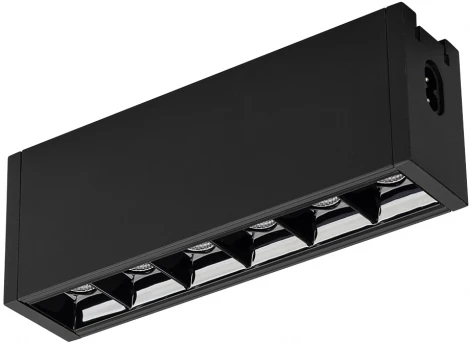 Линейный настенно-потолочный светильник LED CLIP-38-LASER-S171-6W Warm3000 (BK, 36 deg, 24V) (Arlight, IP40 Металл) 026839