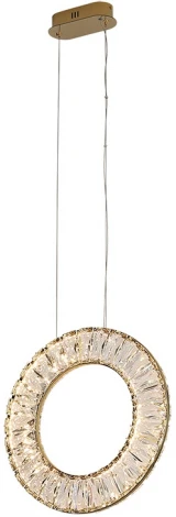 Подвесной светильник Newport 8240 8240/300 gold NEW (LED, 220V, хрусталь, на тросе, кольцо)
