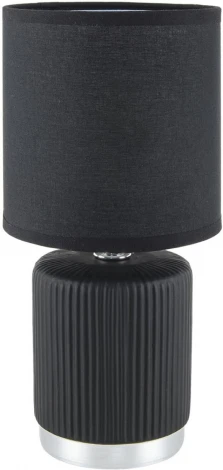 Настольная лампа Lumion Kaisa 8179/1T черный, керамика/текстиль E14 1*40W 220V (выключатель, круглые)