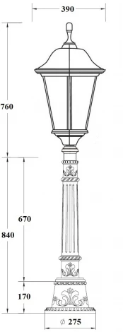 Наземный фонарь Oasis Light BREMEN 79827 Е10 Bl (220V, фонарь, IP65)