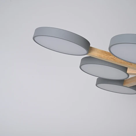 Потолочная люстра Wi-Fi на штанге Turna L8 Grey By ImperiumLoft Turna-B01 (LED, 220V, голосовое управление, умный дом - Алиса)