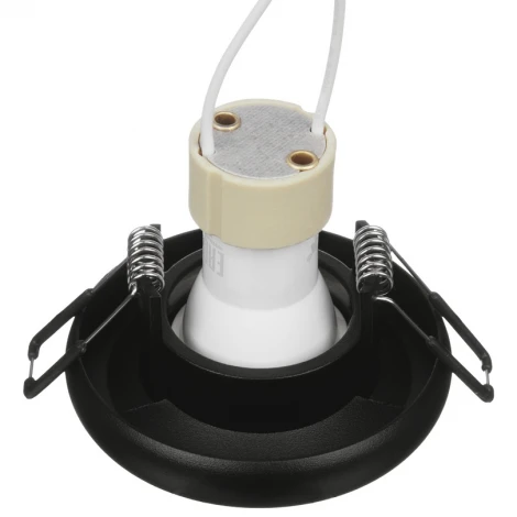 Встраиваемый светильник под лампу MR11 с цоколем GU10 черный Wolta Acento WDL-MR11/05BL-R