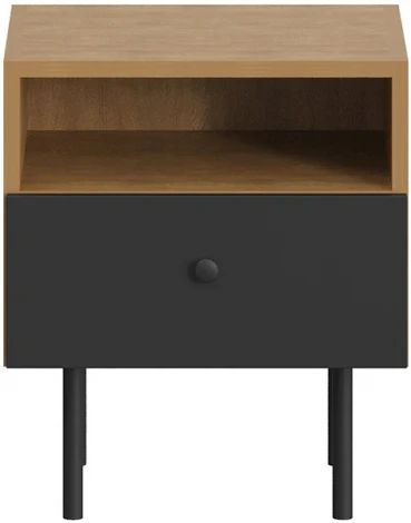 Тумба прикроватная Frida ОГОГО (арт.838930), (ЛДСП/Черный)