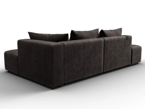 Диван угловой Лига-103 НПБ угол правый (ДСП,Брус,Фанера,Велюр/Коричневый) Лига Диванов 134827