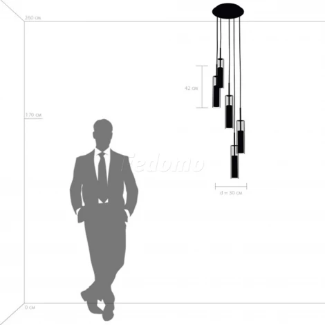 Подвесной светильник ярусный Lightstar Cilino 756056 (220V, на проводе)