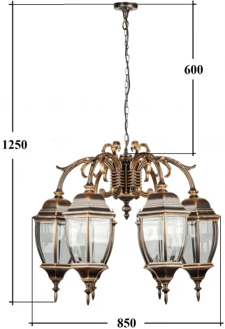 Уличный светильник подвесной Oasis Light ARSENAL L 91270L/6/16 Gb