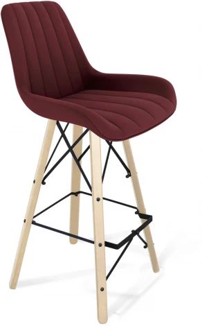 Стул барный SHT-ST37/S80 рубиновое вино/прозрачный лак/черный Sheffilton 9827342301