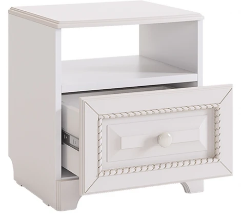 Белла Тумба прикроватная Mebelson (ЛДСП,МДФ,ПВХ/Белый) арт.SMB-14.1651