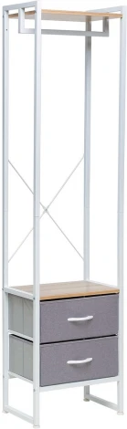 Комод Leset Ноа с вешалкой (Сталь,Искусственный лен/Светло-серый) арт.2500000225543