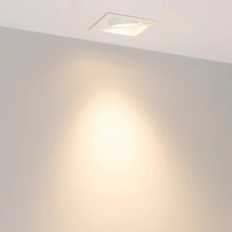 Встраиваемый светильник светодиодный MS-VORTEX-BUILT-S90x90-12W Warm3000 (WH-WH, 40 deg, 230V) (Arlight, IP20 Металл) 057914