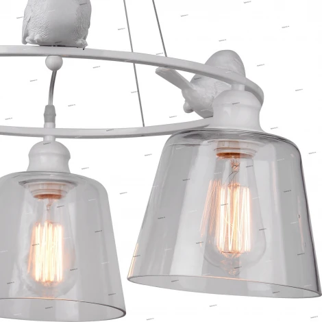 Подвесная люстра Arte Lamp Passero A4289LM-3WH (220V, на тросе, птички)