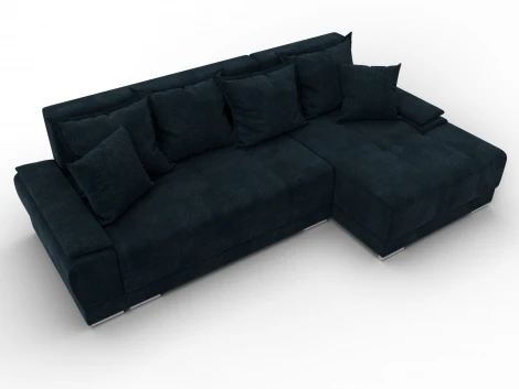 Диван угловой Лига-119 угол правый (ДСП,Брус,Фанера,ЛДС,Велюр/Графит) Лига Диванов 137098