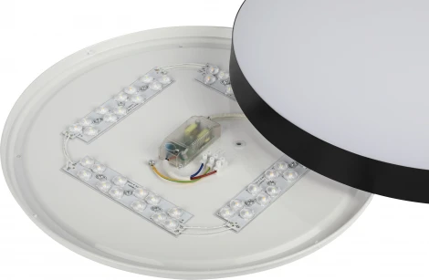 Потолочный светильник круглый светодиодный ЭРА Relict 48 SPB-6-60 4К BK (220V, круглые)