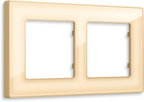 Рамка Ambrella Volt ALFA Arctic (Шампань Стекло органическое) 2-ая AF580602