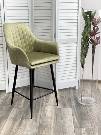Полубарный стул M-City Роден Blitz 17 Лайм, велюр (H=65cm)