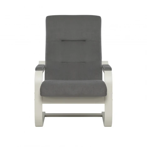 Кресло Leset Оскар 4687206966383 Фанера,Береза,Шпон, Велюр, Серый, Слоновая кость