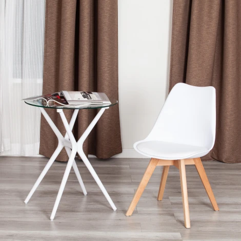 Стул TULIP (mod. 73-1) / 2 шт. в упаковке Tetchair (Дерево,Пластик,Экокожа/Белый) арт.24363