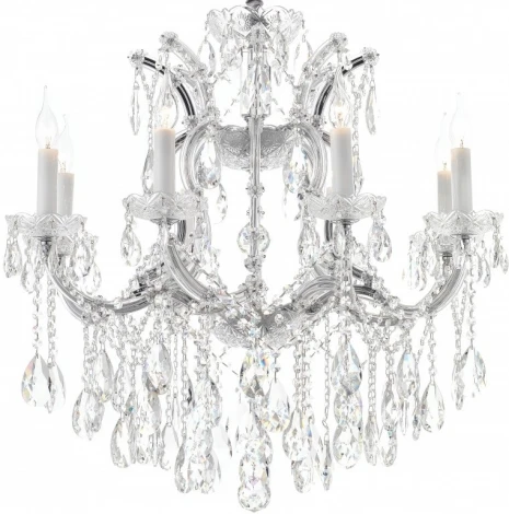 Подвесная люстра iLamp Diamond 6071-8 CR+CL (220V, на цепи, подсвечник, свеча)