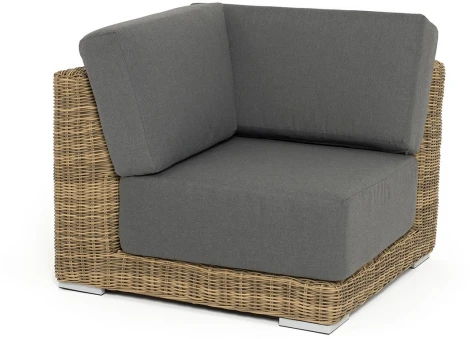 "Капри" модуль диванный угловой с подушками, цвет соломенный 4SIS арт.УТ-00009393