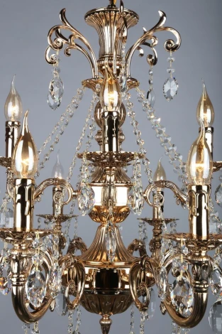 Подвесная люстра Omnilux Aosta OML-78903-12 (220V, на цепи, подсвечник, свеча)