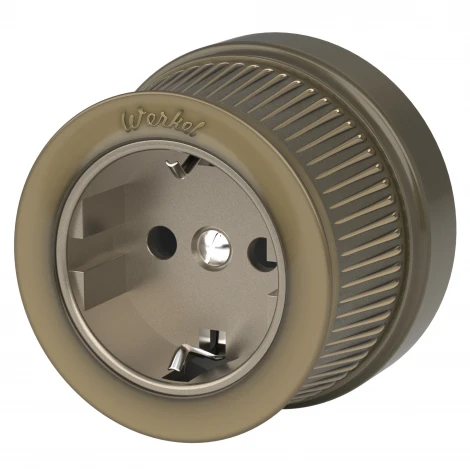 Розетка с заземлением (бронзовый) Ретро Werkel W5771012 (a050768)