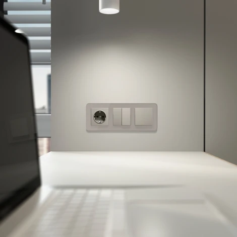 Выключатель одноклавишный (дымчатый) Werkel W1210004